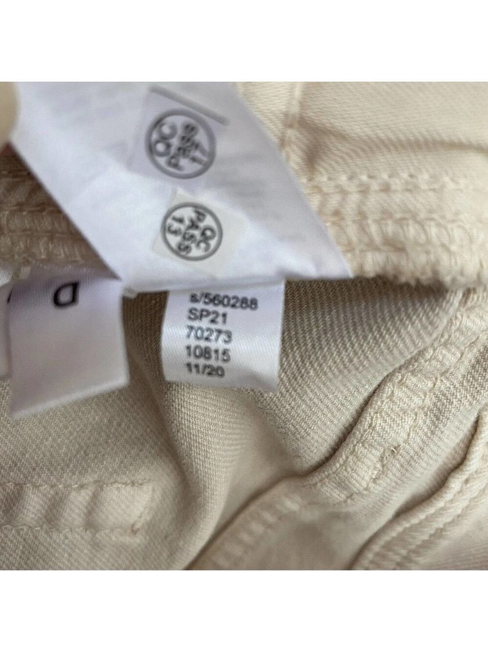 LOFT High Waist Wide Leg Jeans Size 12P/31 Tan Sand Denim Ankle NWT - Picture 7 of 7